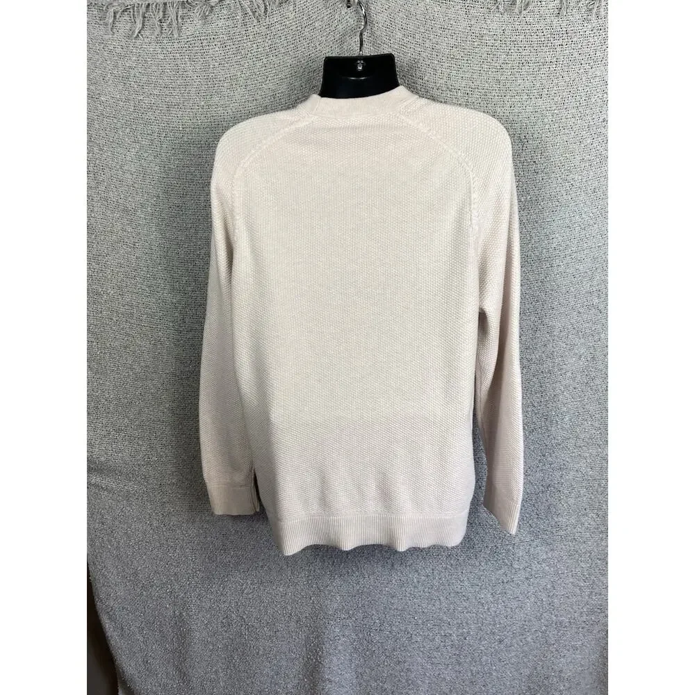 Lululemon Textured Knit Crew Neck Sweater Men’s Cream Transition Piece Fall XL